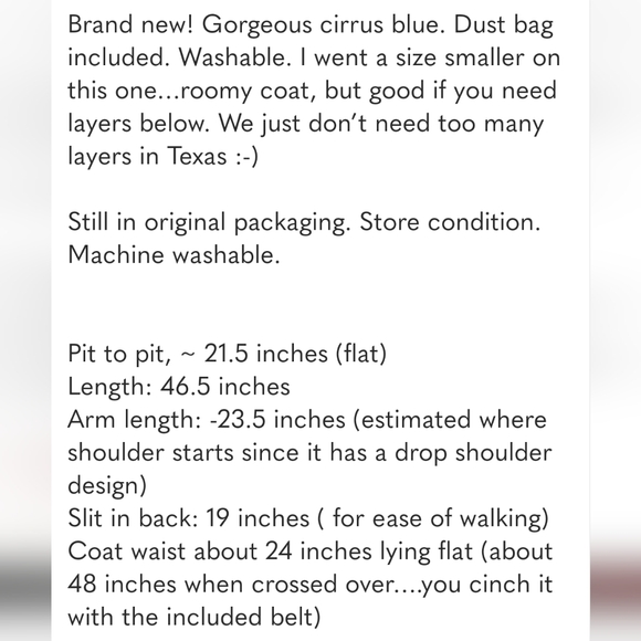 NWT Banana Republic  water resistant light blue  trench coat - Picture 6 of 9